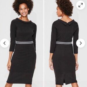 BODEN Daisy Ottoman Dress in Black Size 2